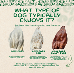 Green Woof Whole Cow Ears for Dogs