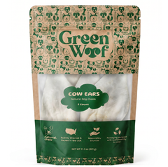 Green Woof Whole Cow Ears for Dogs