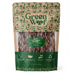 Green Woof Braided Beef Collagen Chews