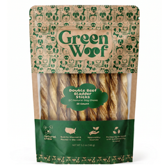 Green Woof Double Beef Bladder Sticks for Dogs (6") – Natural High Protein Chew