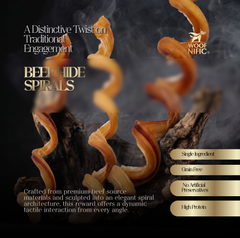 Woof Nific Reserve Beef Hide Spirals (6")