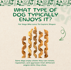 Green Woof Natural Beef Hide Spirals for Dogs (6") – Long Lasting Rawhide Alternative