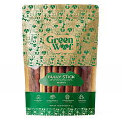 Straight Bully Sticks Natural Dog Chews — 6" / 20 Pack front