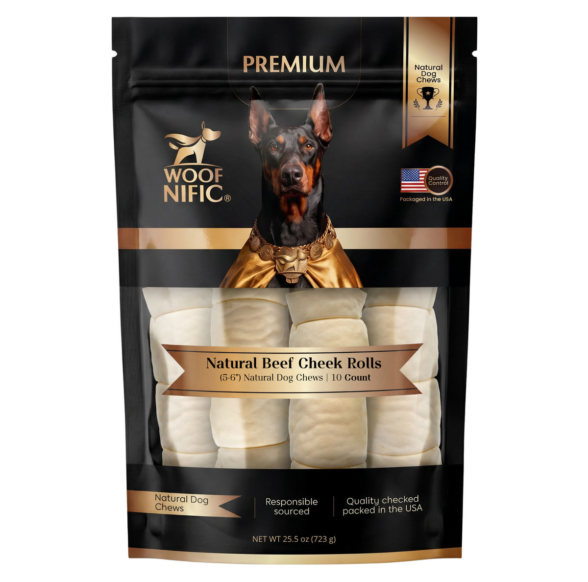 Woof Nific Beef Cheek Rolls for Dogs