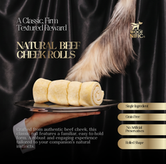 Woof Nific Beef Cheek Rolls for Dogs