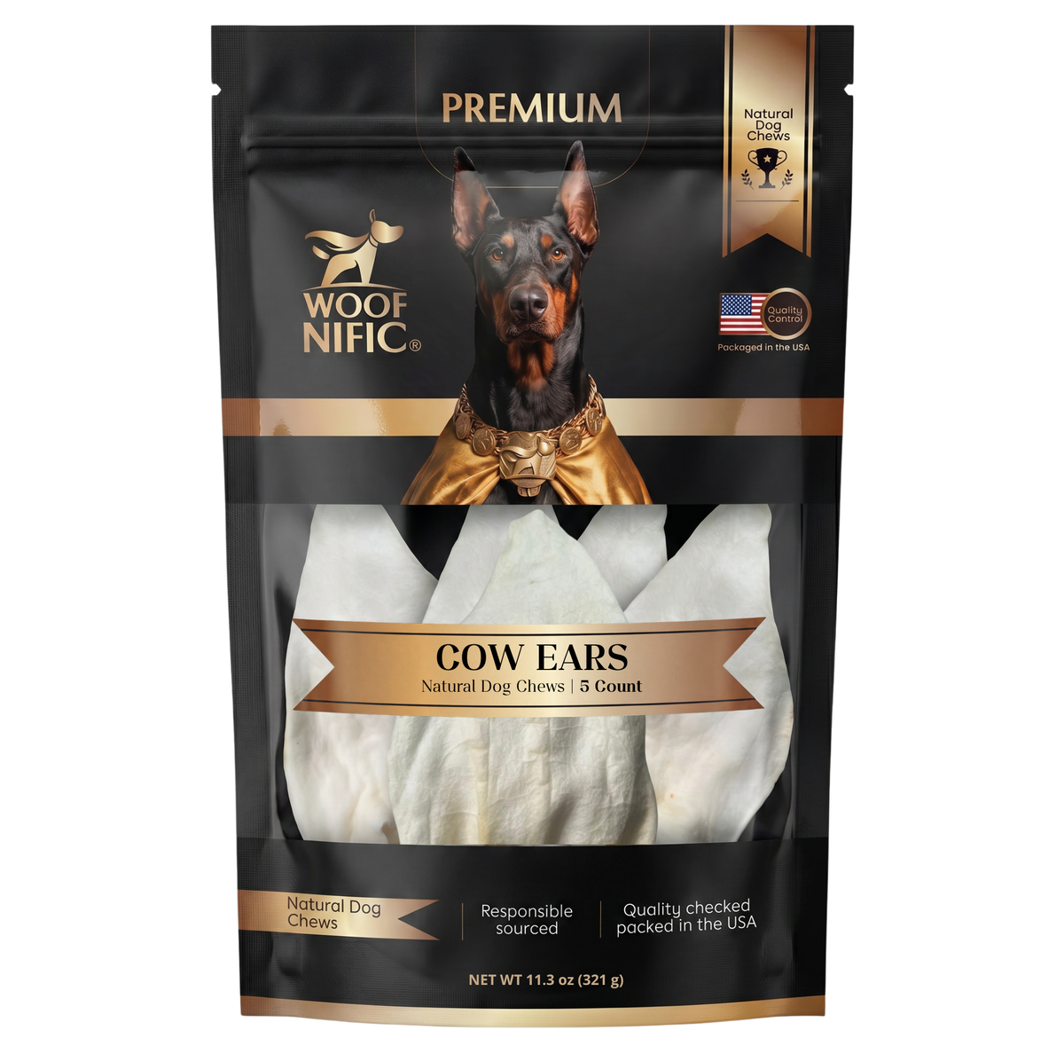 Woof Nific Whole Cow Ears for Dogs