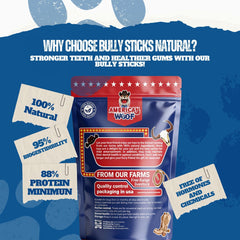 Natural Beef Bully Stick Dog Chew – High Protein Dental Treat