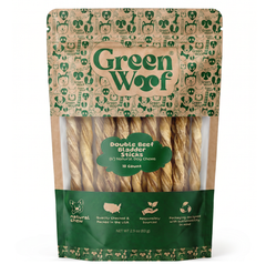 Green Woof Double Beef Bladder Sticks for Dogs (6") – Natural High Protein Chew