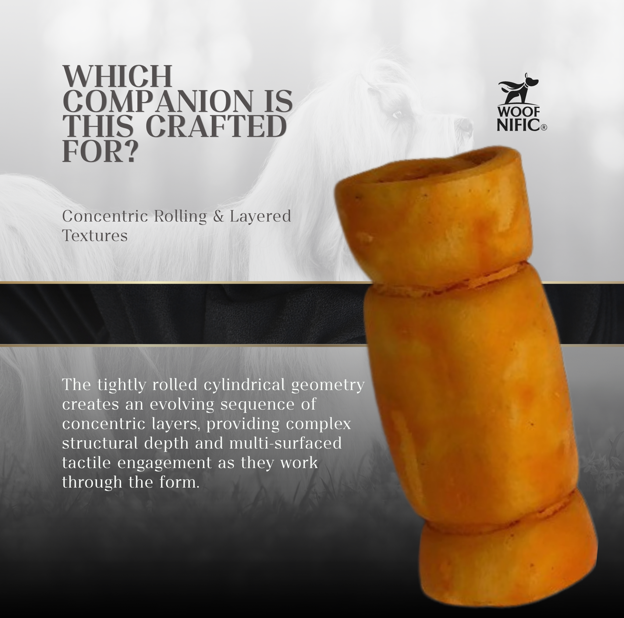 Woof Nific Beef Cheek Rolls for Dogs (3-4") – Peanut Butter Coated