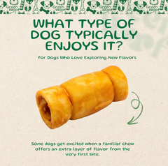 Green Woof Beef Cheek Rolls for Dogs (3-4") – Peanut Butter Coated