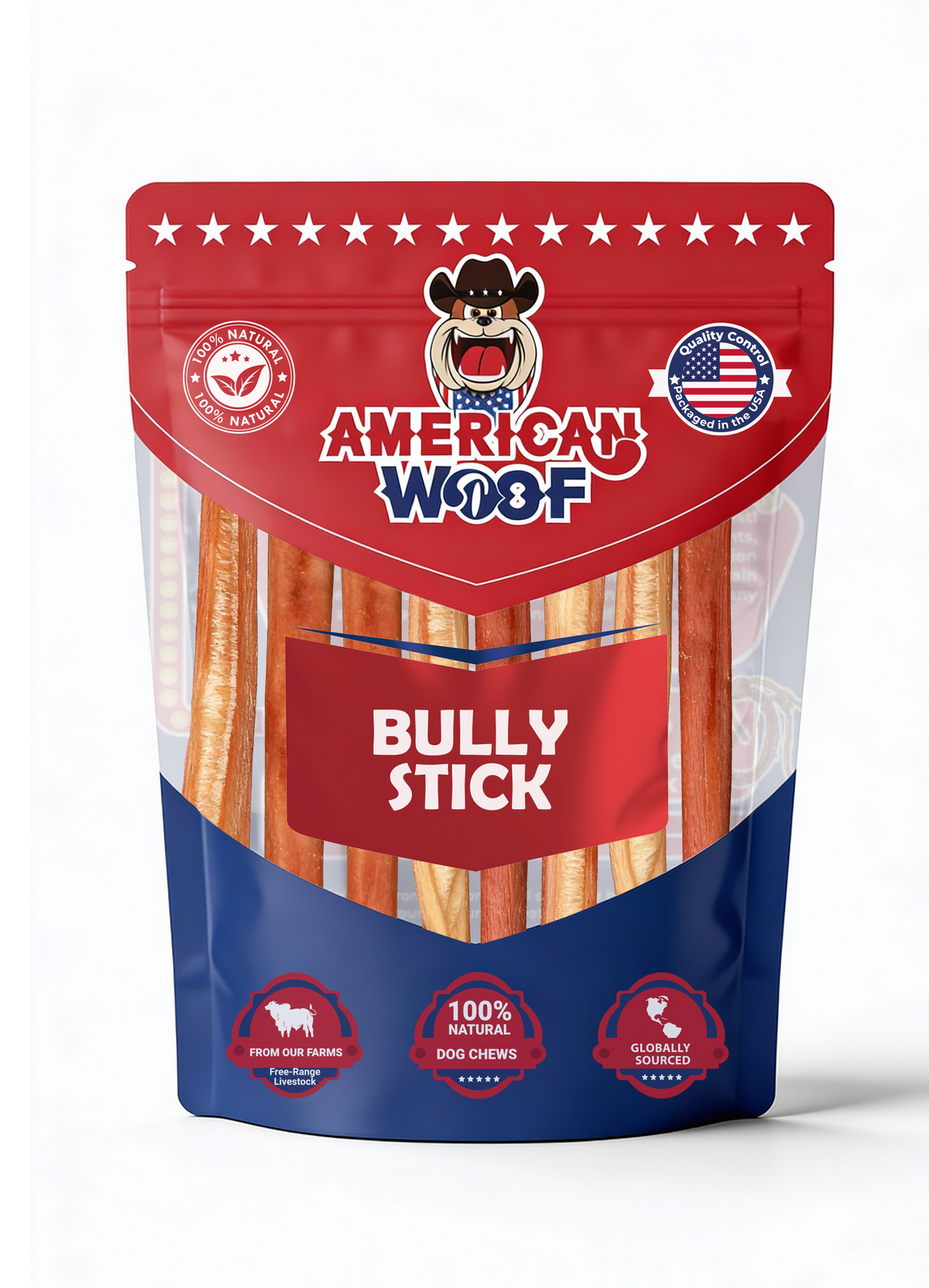 Natural Beef Bully Stick Dog Chew – High Protein Dental Treat